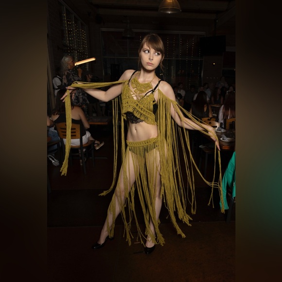 Handmade Macrame Crochet Dress - Picture 11 of 14